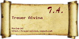 Treuer Alvina névjegykártya